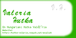 valeria hutka business card